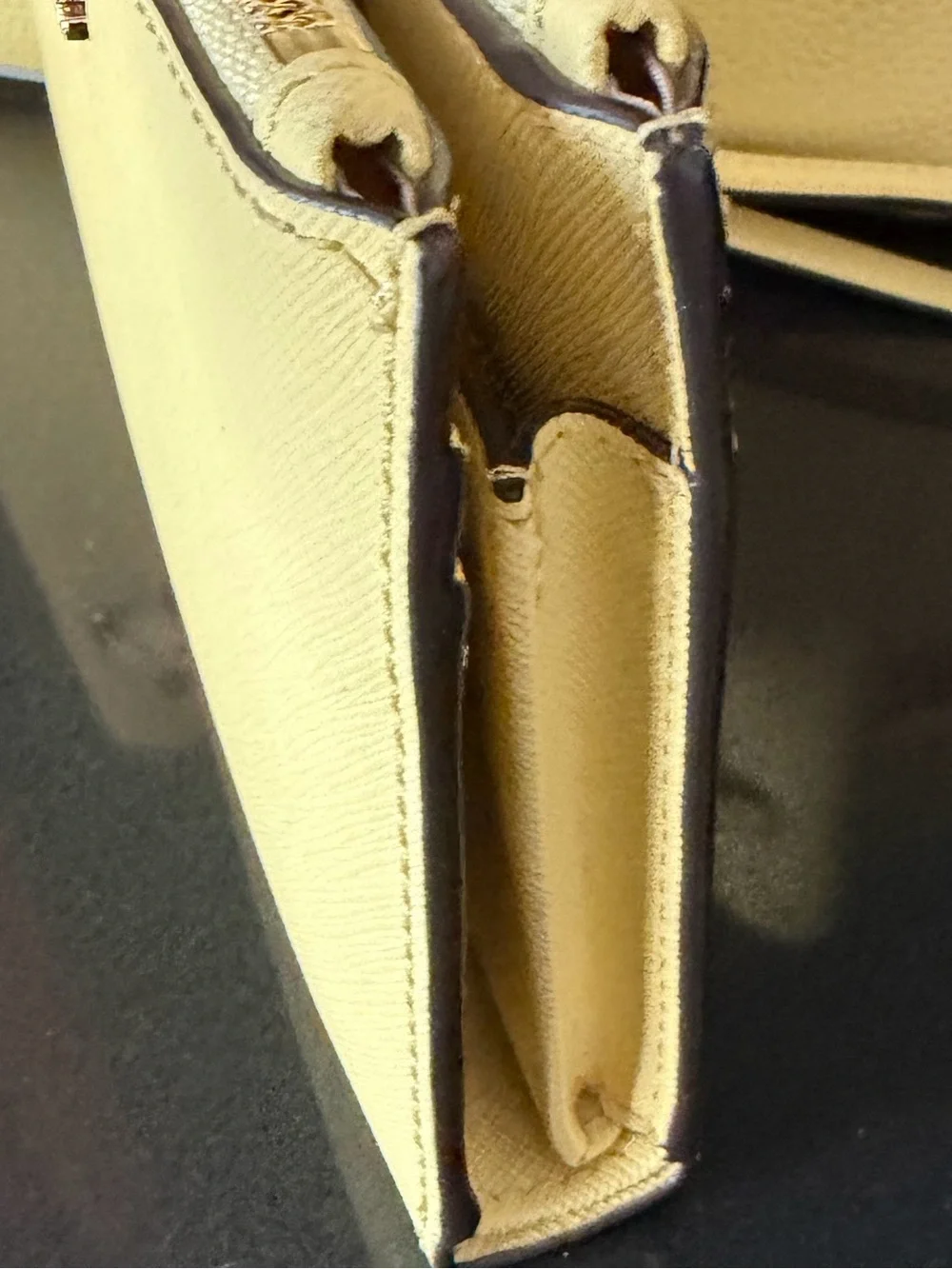 Michael Kors Yellow Pebbled Leather Satchel Wallet Set - Picture 9 of 14